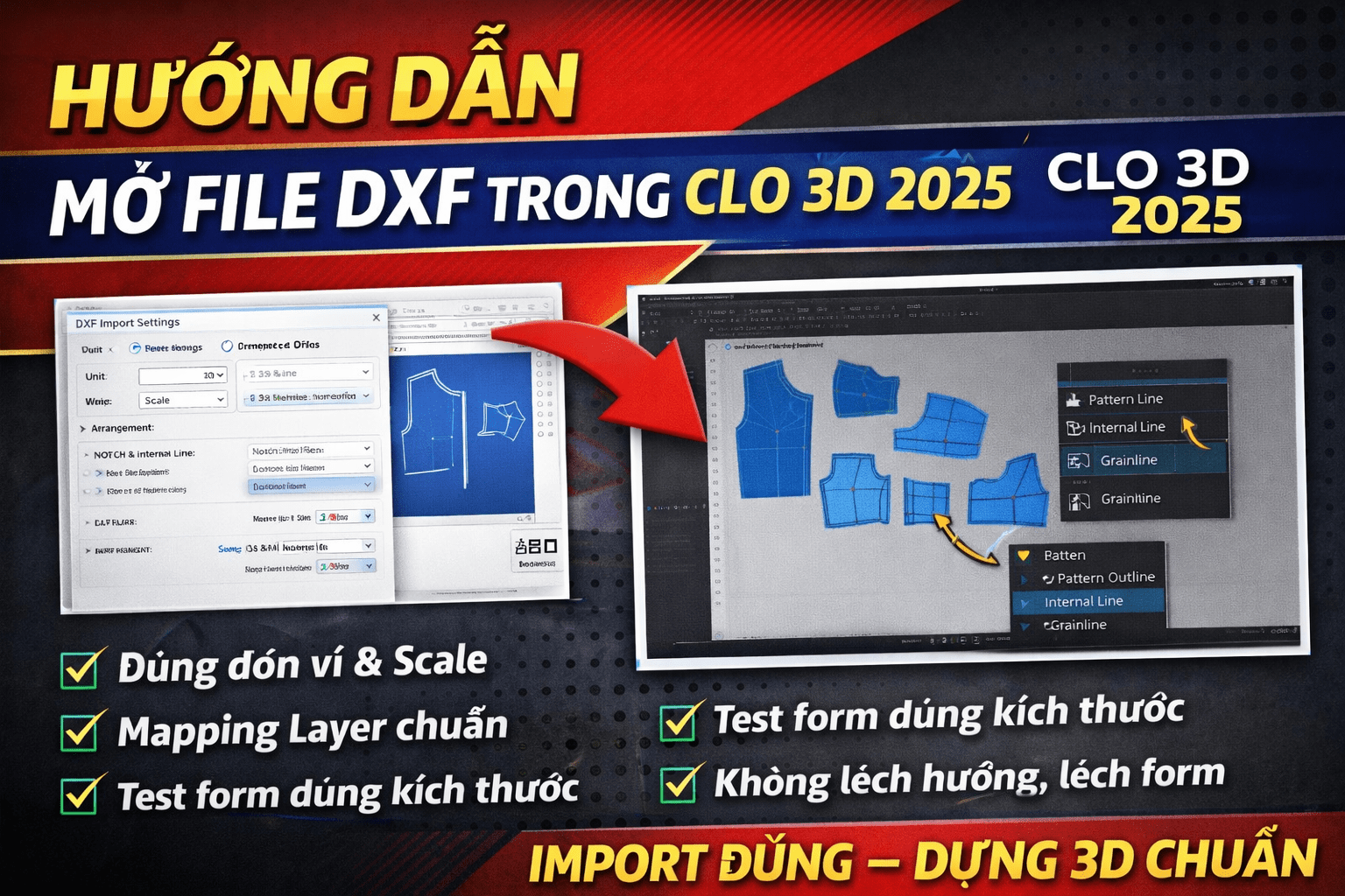 Hướng dẫn mở mẫu DXF trong Clo 3D 2025 đúng chuẩn – không lỗi, không lệch form